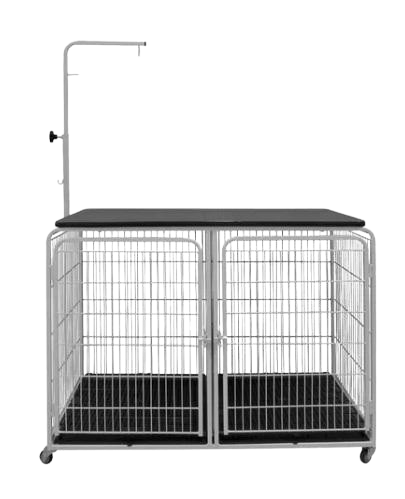 CANIL C/ MESA TOSA PET MIX - BRANCO/PRETO