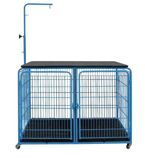 CANIL C/ MESA TOSA PET MIX - AZUL/PRETO