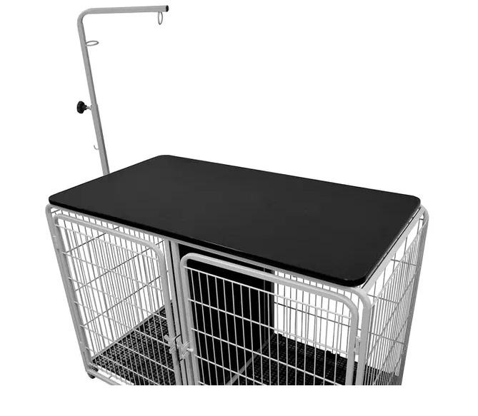 CANIL C/ MESA TOSA PET MIX - PRATA/PRETO