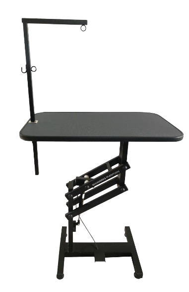 MESA DE TOSA COM REGULAGEM DE ALTURA PNEUMÁTICA - TAMPO RETANGULAR 80CM X 50CM - CINZA