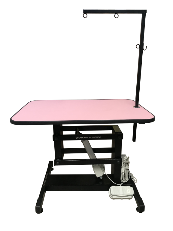 MESA DE TOSA COM REGULAGEM DE ALTURA ELÉTRICA - TAMPO 90CM X 60CM - ROSA