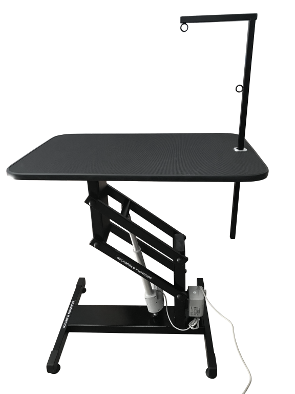 MESA DE TOSA COM REGULAGEM DE ALTURA ELÉTRICA - TAMPO 90CM X 60CM - PRETO