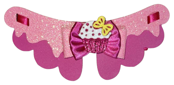 GARGANTILHA EVA CUPCAKE - 5 UNIDADES