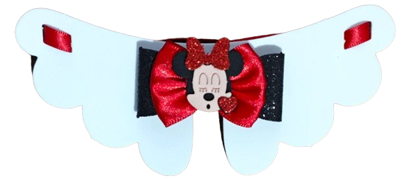 GARGANTILHA EVA MINNIE CORAÇAO - 5 UNIDADES