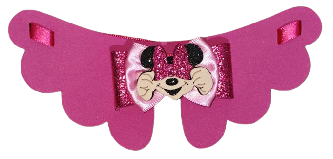 GARGANTILHA EVA MINNIE LAÇO - 5 UNIDADES