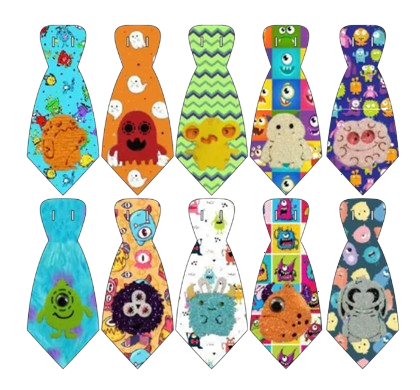 GRAVATA MONSTRINHOS MÉDIA - 10 UNIDADES