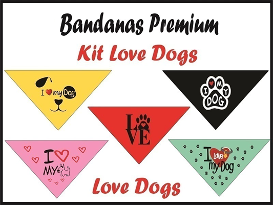 BANDANA PREMIUM LOVE DOGS COM 20