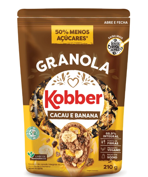 GRANOLA CACAU BANANA KOBBER 210G