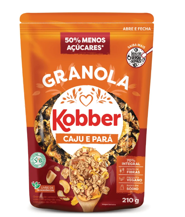 GRANOLA CASTANHAS CAJU E PARÁ KOBBER 210G