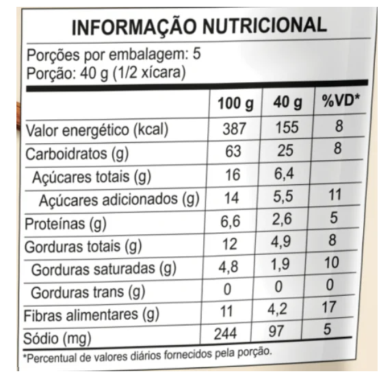 GRANOLA SEM GLUTEN LASCAS DE COCO E CASTANHAS KOBBER 200G
