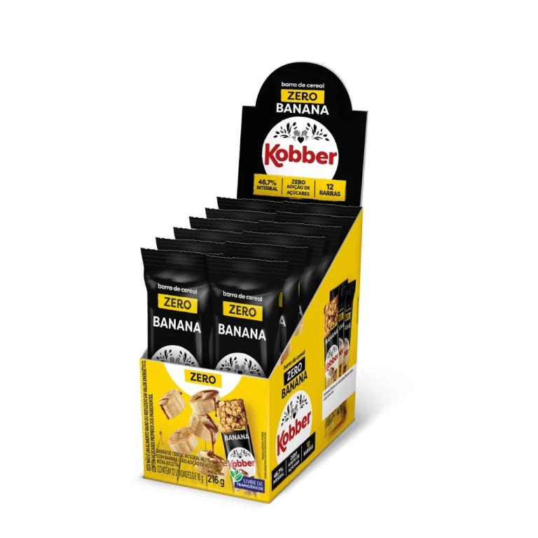 BARRA CEREAIS BANANA ZERO KOBBER 12UN