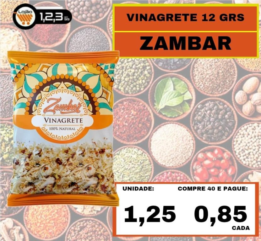 MERCEARIA - TEMPEROS ZAMBAR VINAGRETE 12 GRAMAS