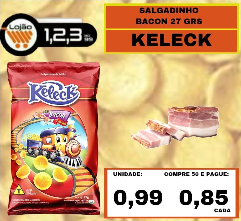 MERCEARIA - KELECK -  27grs SALGADINHO BACON