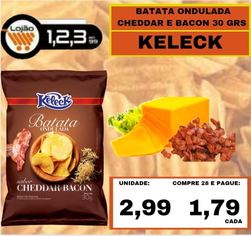 MERCEARIA - KELECK - BATATA CHEDDAR COM BACON 30 grs