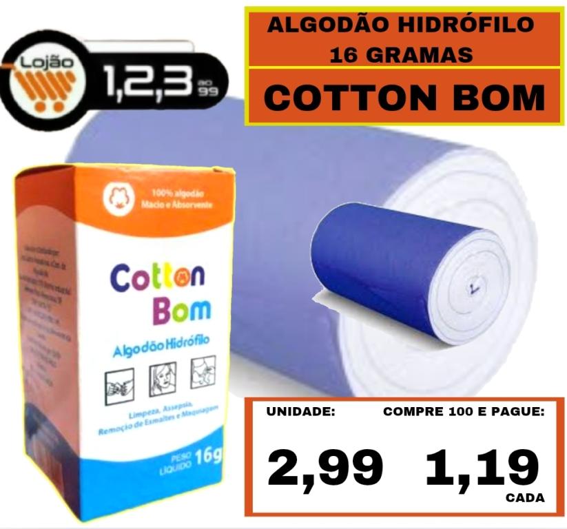 HIGIENE - COTTON BOM - ALGODÃO NA CAIXA