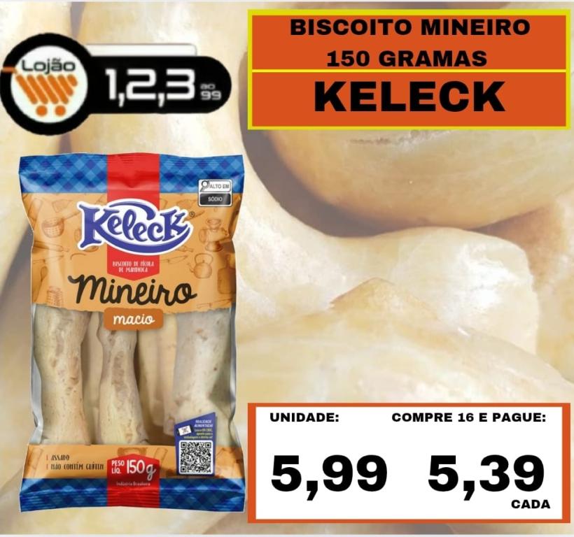 MERCEARIA - KELECK - BISCOITO MINEIRO POLVILHO 150 GRS