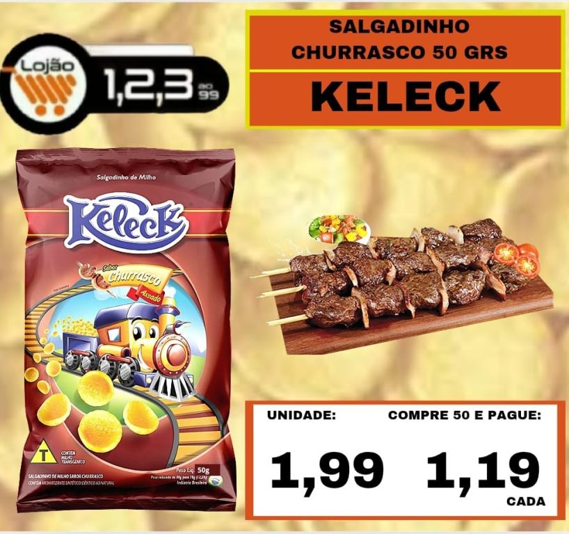 MERCEARIA - KELECK - 50 grs SALGADINHO CHURRASCO