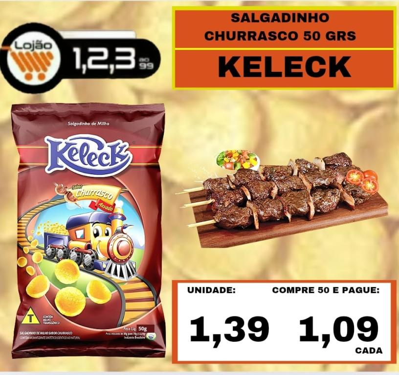 MERCEARIA - KELECK - 50 grs SALGADINHO CHURRASCO