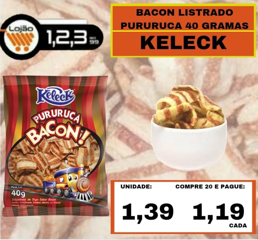 MERCEARIA - KELECK - BACON LISTRADO 40 GRS