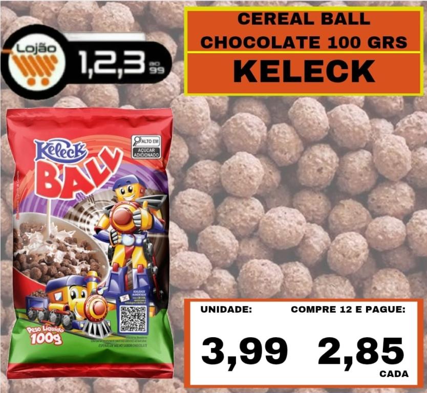 MERCEARIA - KELECK - CEREAL BALL CHOCOLATE 100 GRAMAS