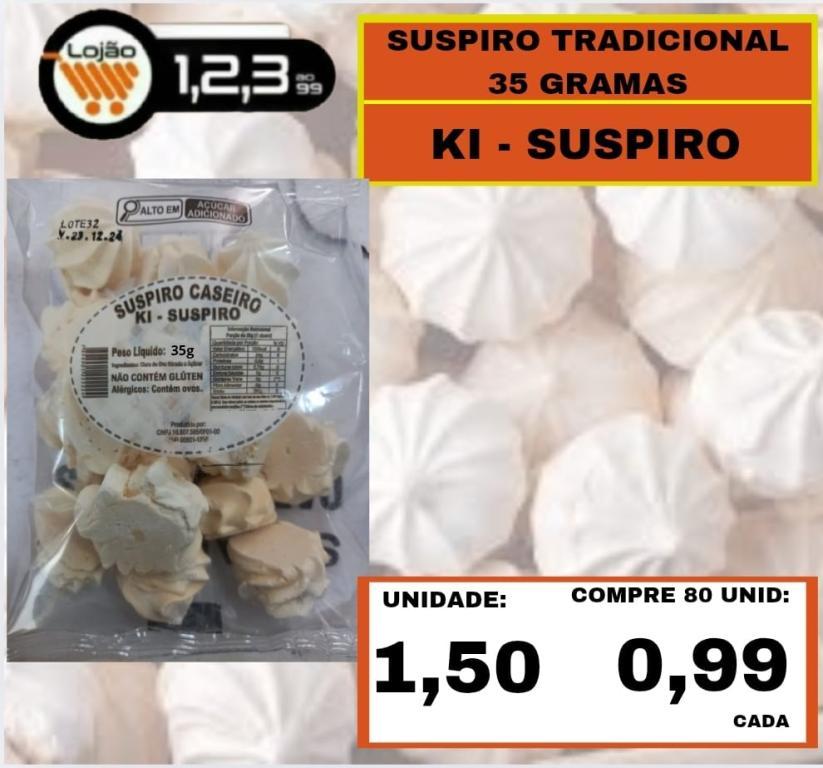 MERCEARIA - KI SUSPIRO - SUSPIRO CASEIRO TRADICIONAL 35 GRAMAS