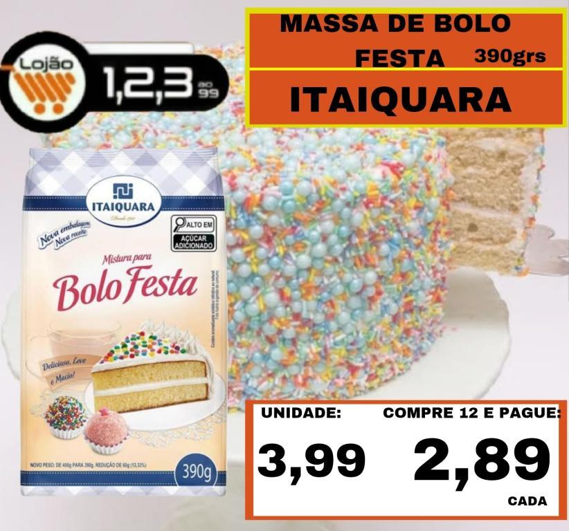 MERCEARIA - BASICA - ITAIQUARA - MASSA DE BOLO SABOR FESTA 390GRS