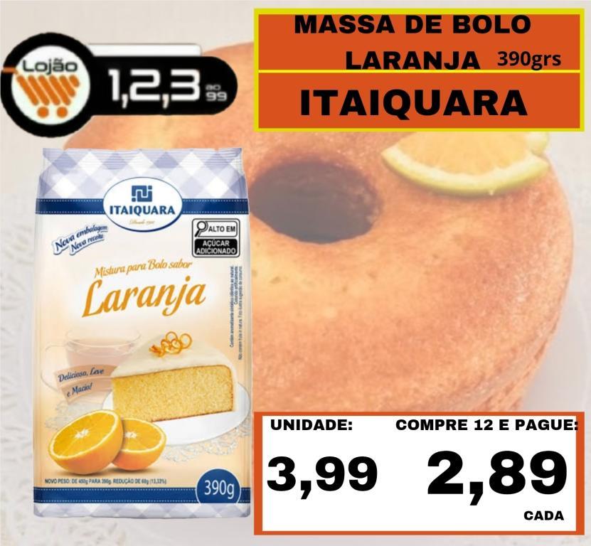 MERCEARIA - BASICA - ITAIQUARA - MASSA DE BOLO SABOR LARANJA 390GRS