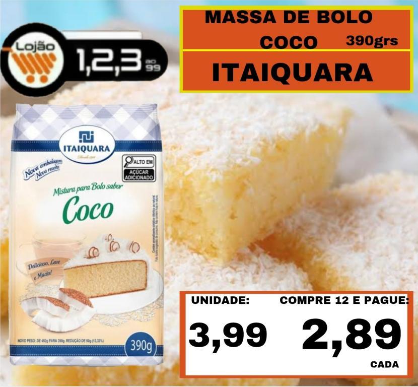 MERCEARIA - BASICA - ITAIQUARA - MASSA DE BOLO SABOR COCO 390GRS