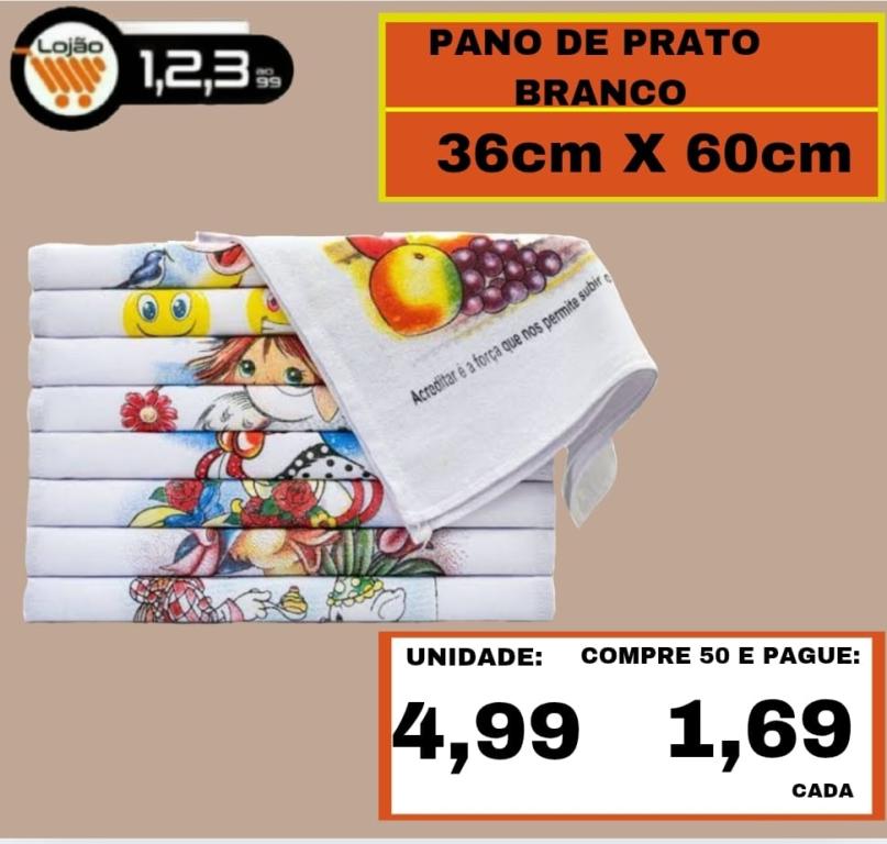 LIMPEZA - PANO DE PRATO BRANCO