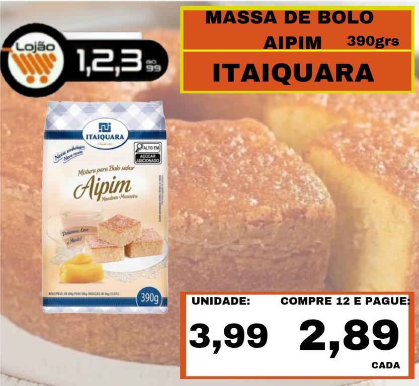 MERCEARIA - BASICA - ITAIQUARA - MASSA DE BOLO SABOR AIPIM 390GRS