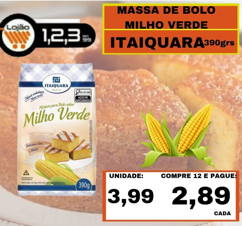 MERCEARIA - BASICA - ITAIQUARA - MASSA DE BOLO SABOR MILHO VERDE 390GRS