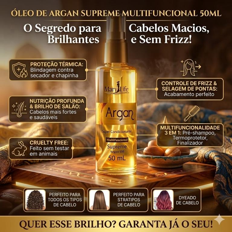 ÓLEO DE ARGAN SUPREME MULTIFUNCIONAL 50ML