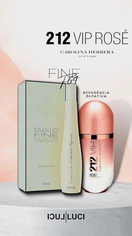 FRAGRÂNCIA FINE F64 50ML (INSPIRAÇÃO 212 VIP ROSÉ)