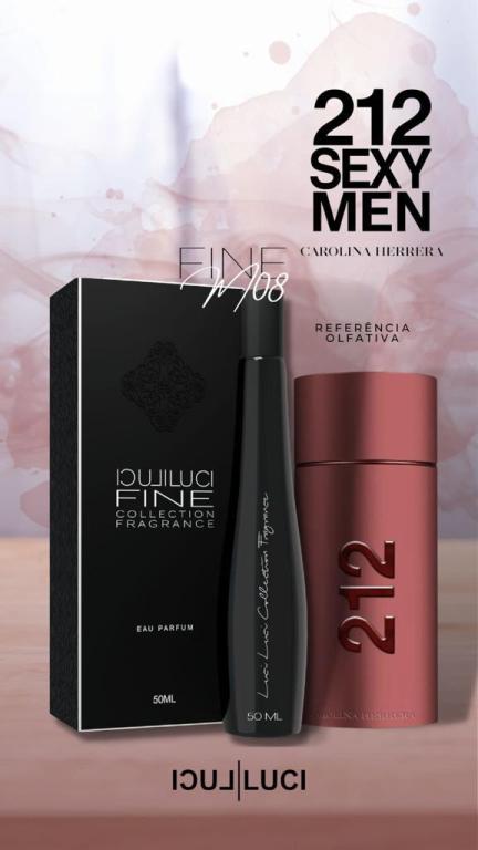 FRAGRÂNCIA FINE M08 50ML (INSPIRAÇÃO 212 SEXY MEN)