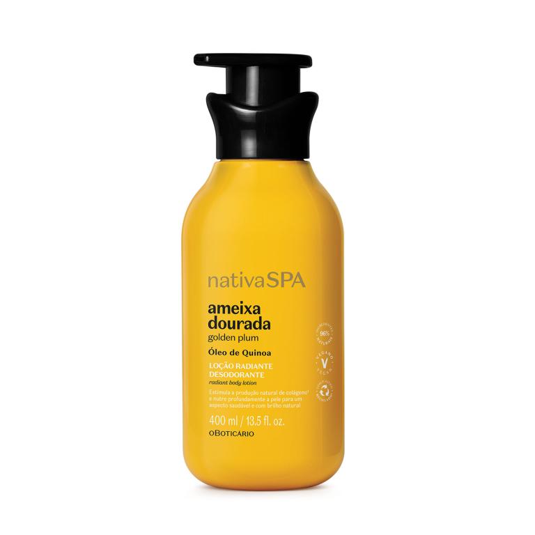 LOÇÃO RADIANTE DESODORANTE CORPORAL NATIVA SPA AMEIXA DOURADA 400ML