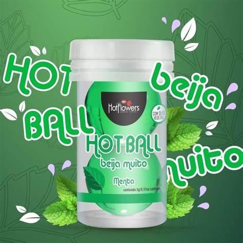 BOLINHA HOT BALL MENTA BEIJA MUITO COM 2 UNIDADES