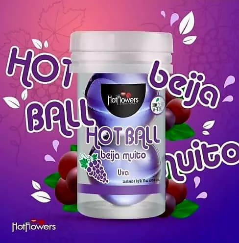 BOLINHA HOT BALL UVA BEIJA MUITO COM 2 UNIDADES