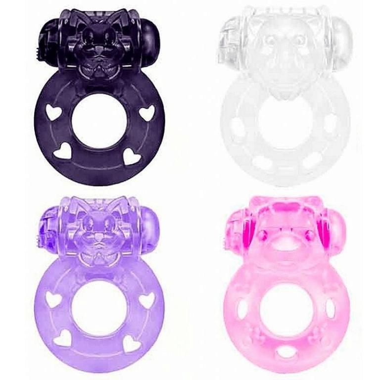 ANEL PENIANO ROSA COM VIBRADOR DE BICHINHO