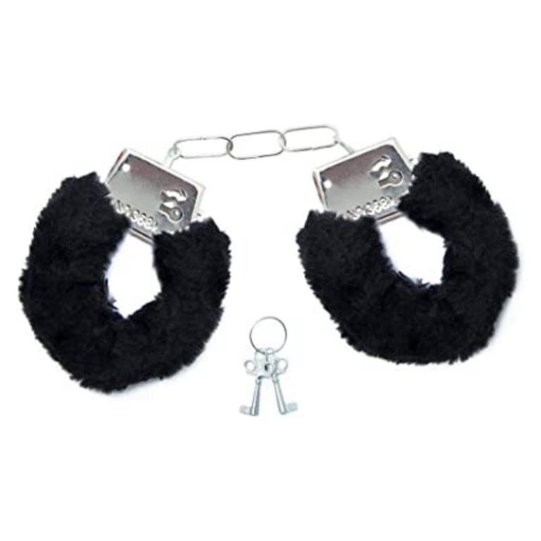 ALGEMA DE METAL COM PELÚCIA PRETO