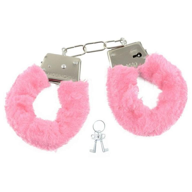 ALGEMA DE METAL COM PELÚCIA ROSA
