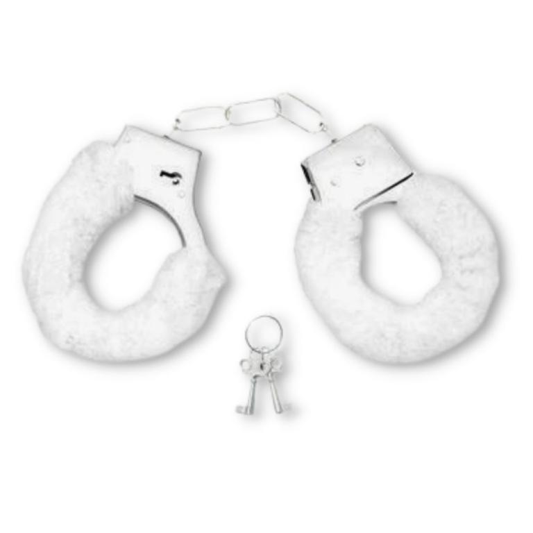 ALGEMA DE METAL COM PELÚCIA BRANCO