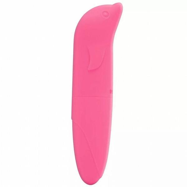 VIBRADOR PONTO G COM FORMATO GOLFINHO AVELUDADO ROSA