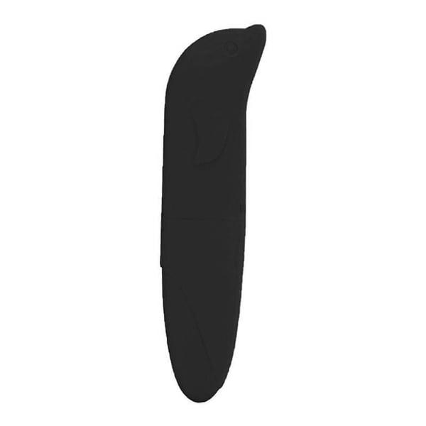 VIBRADOR PONTO G COM FORMATO GOLFINHO AVELUDADO PRETO