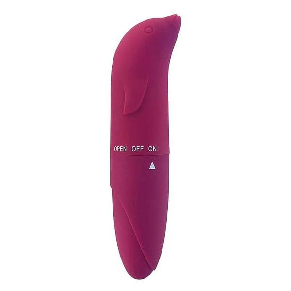 VIBRADOR PONTO G COM FORMATO GOLFINHO AVELUDADO VINHO
