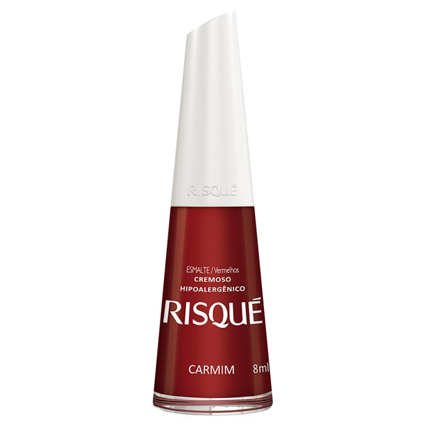 ESMALTE RISQUÉ CREMOSO VERMELHO CARMIM BLISTER 8ML