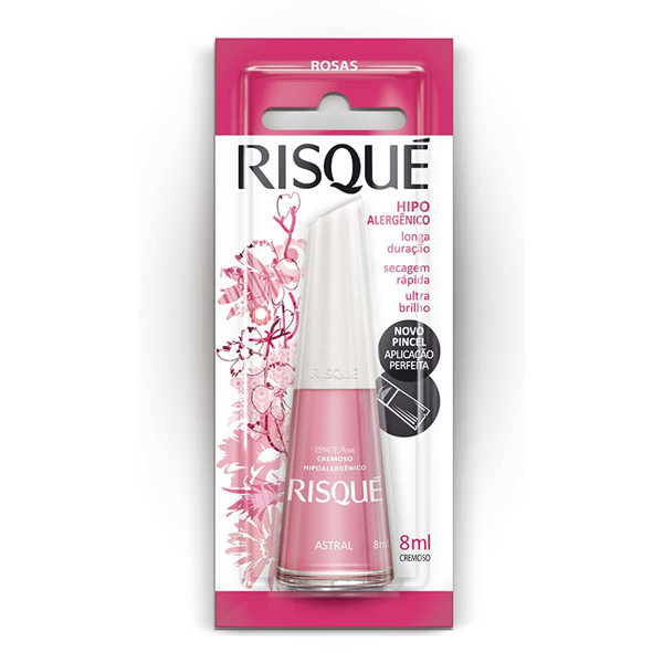 ESMALTE RISQUÉ CREMOSO ROSAS ASTRAL BLISTER 8ML
