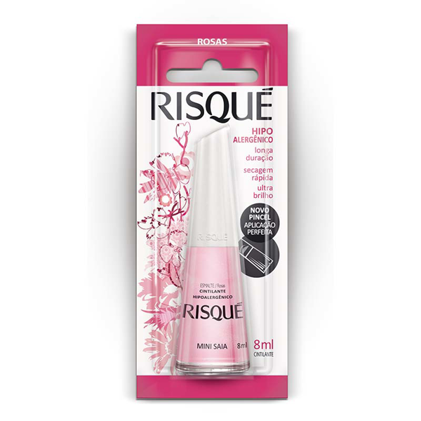 ESMALTE RISQUÉ CINTILANTE ROSAS MINI SAIA BLISTER 8ML