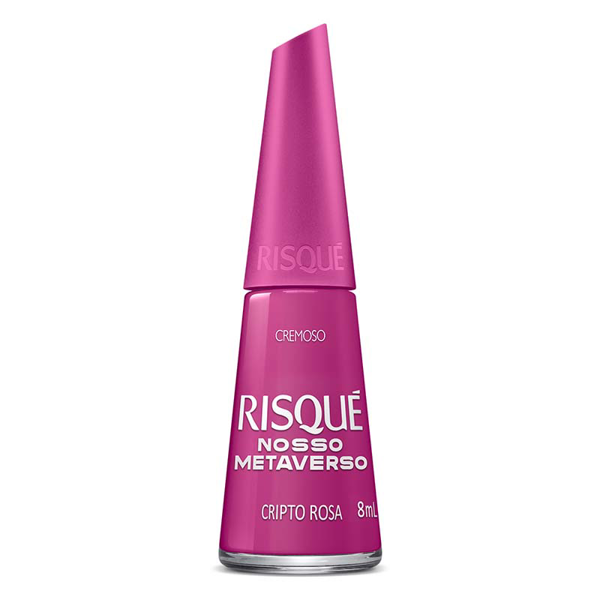 ESMALTE RISQUÉ CREMOSO NOSSO METAVERSO ROSA CRIPTO ROSA BLISTER 8ML