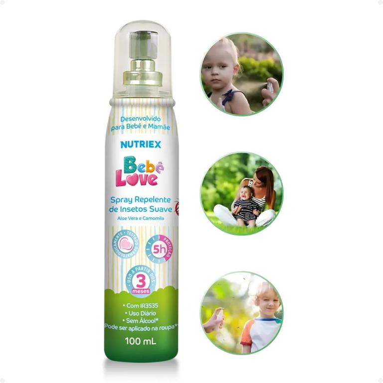 REPELENTE CONTRA INSETOS EM SPRAY SUAVE BEBÊ LOVE 100ML