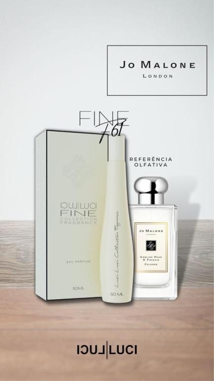 FRAGRÂNCIA FINE F61 50ML (INSPIRAÇÃO ENGLISH PEAR E FREESIA JO MALONE)